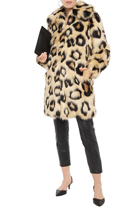 michael kors faux fur leopard coat|michael kors sequin jacket.